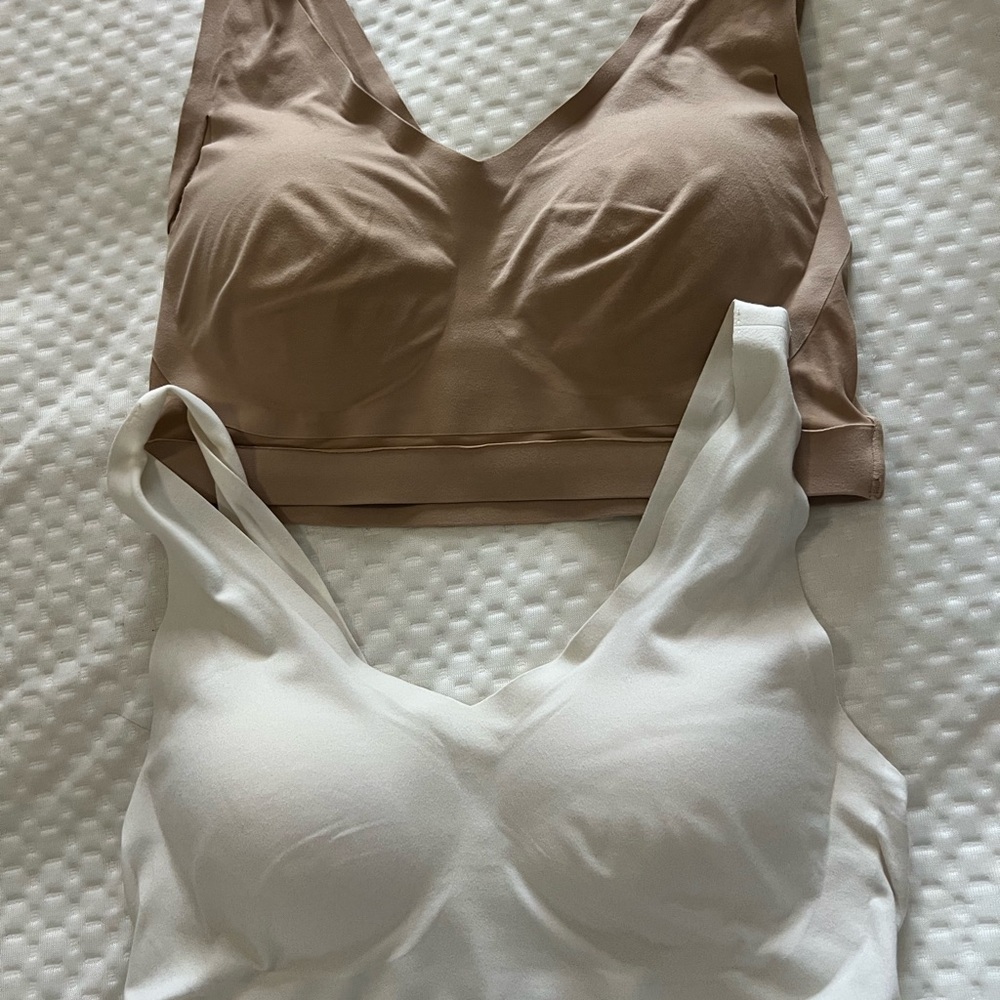 Soma Enbliss Bralette, set of 2, Ivory and Tan Everyday Comfort